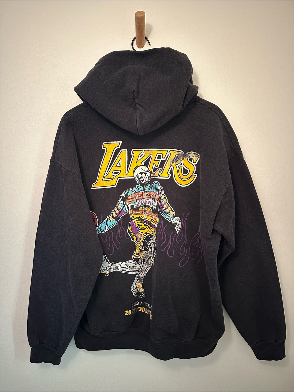 Warren Lotas x Lakers “2020 Champions” Heavyweight 100% Cotton Hoodie - Men’s XL